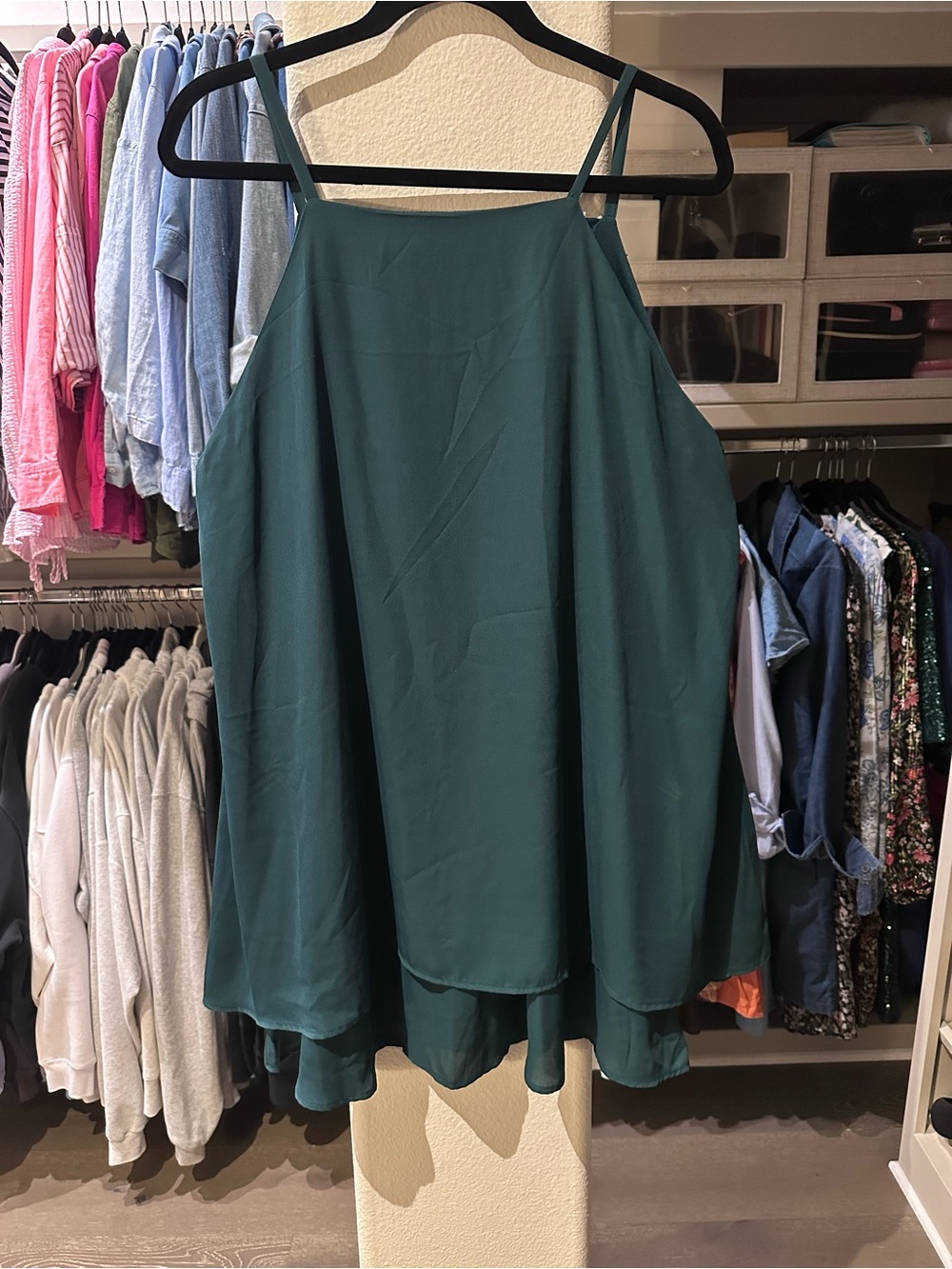 Emerald Square Neck Mini Dress